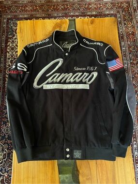 Authentic Camaro Racing Embroidered Cotton Twill Jacket JH Design Medium